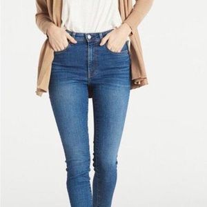 CQY Denim High Rise Skinny Palme Jean in Sentiment
